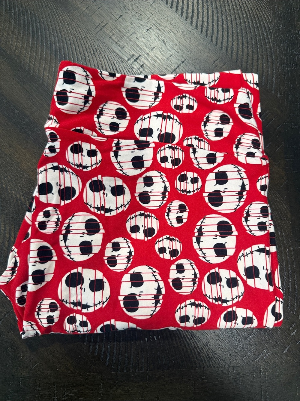 LuLaRoe Red and White Jack Skellington Leggings